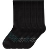 Hanes Men’s Socks, Absolute Comfort Cushioned Moisture-wicking Seamless Toe, 4 Pack, Ankle, Crew and Heel Shield Socks(Black – Crew)