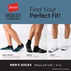 Hanes Men’s Socks, Absolute Comfort Cushioned Moisture-wicking Seamless Toe, 4 Pack, Ankle, Crew and Heel Shield Socks(Black – Heel Shield)