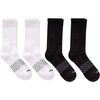 Hanes Men’s Socks, Absolute Comfort Cushioned Moisture-wicking Seamless Toe, 4 Pack, Ankle, Crew and Heel Shield Socks(White / Black – Crew)