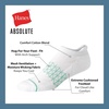 Hanes Men’s Socks, Absolute Comfort Cushioned Moisture-wicking Seamless Toe, 4 Pack, Ankle, Crew and Heel Shield Socks(White – Heel Shield)