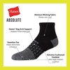Hanes Men’s Socks, Absolute Comfort Cushioned Moisture-wicking Seamless Toe, 4 Pack, Ankle, Crew and Heel Shield Socks(White With Marl)