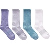 Hanes Men’s Socks, Absolute Comfort Cushioned Moisture-wicking Seamless Toe, 4 Pack, Ankle, Crew and Heel Shield Socks(White/Blue – Crew)