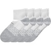 Hanes Men’s Socks, Absolute Comfort Cushioned Moisture-wicking Seamless Toe, 4 Pack, Ankle, Crew and Heel Shield Socks(White/Gray – Ankle)