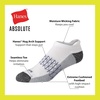 Hanes Men’s Socks, Absolute Comfort Cushioned Moisture-wicking Seamless Toe, 4 Pack, Ankle, Crew and Heel Shield Socks(White/Gray Foot – Heel Shield)