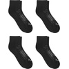 Hanes Men’s Socks Pack, 4-pair Pack, Absolute Run Cushioned Heel-shield Tab Moisture-wicking Men’s Socks(Black – Ankle)