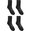 Hanes Men’s Socks Pack, 4-pair Pack, Absolute Run Cushioned Heel-shield Tab Moisture-wicking Men’s Socks(Black – Mid Crew)