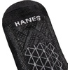Hanes Men’s Socks Pack, 4-pair Pack, Absolute Run Cushioned Heel-shield Tab Moisture-wicking Men’s Socks(Black – Mid Crew)