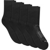 Hanes Men’s Socks Pack, 4-pair Pack, Absolute Run Cushioned Heel-shield Tab Moisture-wicking Men’s Socks(Black – Mid Crew)