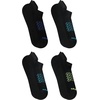 Hanes Men’s Socks Pack, 4-pair Pack, Absolute Run Cushioned Heel-shield Tab Moisture-wicking Men’s Socks(Black Assorted – Heel Shield)