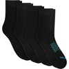 Hanes Men’s Socks Pack, 4-pair Pack, Absolute Run Cushioned Heel-shield Tab Moisture-wicking Men’s Socks(Black Assorted – Mid Crew)