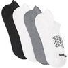 Hanes Men’s Socks Pack, 4-pair Pack, Absolute Run Cushioned Heel-shield Tab Moisture-wicking Men’s Socks(Gray/White/Black – Heel Shield)