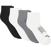 Hanes Men’s Socks Pack, 4-pair Pack, Absolute Run Cushioned Heel-shield Tab Moisture-wicking Men’s Socks(Grey/White/Black – Ankle)