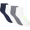 Hanes Men’s Socks Pack, 4-pair Pack, Absolute Run Cushioned Heel-shield Tab Moisture-wicking Men’s Socks(Navy/White – Ankle)