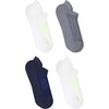 Hanes Men’s Socks Pack, 4-pair Pack, Absolute Run Cushioned Heel-shield Tab Moisture-wicking Men’s Socks(Navy/White – Heel Shield)