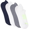 Hanes Men’s Socks Pack, 4-pair Pack, Absolute Run Cushioned Heel-shield Tab Moisture-wicking Men’s Socks(Navy/White – Heel Shield)