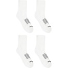 Hanes Men’s Socks Pack, 4-pair Pack, Absolute Run Cushioned Heel-shield Tab Moisture-wicking Men’s Socks(White – Mid Crew)