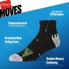 Hanes Men’s Socks Pack, 6-pack, Moves Performance Moisture-wicking Ankle Heel Shield & Ankle Socks, Breathable Mesh(Black/Gray – Ankle)