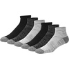 Hanes Men’s Socks Pack, 6-pack, Moves Performance Moisture-wicking Ankle Heel Shield & Ankle Socks, Breathable Mesh(Black/Gray – Heel Shield)