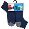 Hanes Men’s Socks Pack, 6-pack, Moves Performance Moisture-wicking Ankle Heel Shield & Ankle Socks, Breathable Mesh(Navy/Black – Ankle)