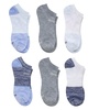 Hanes Women’s Moves Ankle Socks, Performance Socks for Women, X-Temp, Cushioned with Arch Support(Blue)