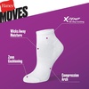 Hanes Women’s Moves Ankle Socks, Performance Socks for Women, X-Temp, Cushioned with Arch Support(White)