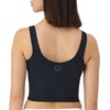 Hanes Women’s Moves Crop Bralette, V-Neck Cropped Pullover, Built-in Shelf Bra, Odor Control(Black)