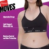 Hanes Women’s Moves Seamless Triangle Wireless Bra, 360° Flex Light Support Pullover Bra, Odor Control, 2-Pack(Black/Glimmer Red)