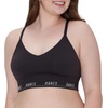 Hanes Women’s Moves Seamless Triangle Wireless Bra, 360° Flex Light Support Pullover Bra, Odor Control, 2-Pack(Black/Glimmer Red)