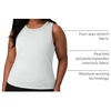 Hanes Women’s Moves Tank Top, Stretch Tank for Women, Moisture-Wicking Tank Top(White)