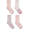 Hanes Women’s Non-binding Crew Socks, Absolute Wellness Non-restrictive Cushioned Socks for Women, 4-pack(Pink/Tan/Green)
