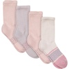 Hanes Women’s Non-binding Crew Socks, Absolute Wellness Non-restrictive Cushioned Socks for Women, 4-pack(Pink/Tan/Green)