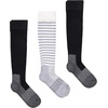 Hanes Women’s Over-the-calf Socks W/Mild Graduated Compression, Absolute Wellness Non-binding Cushioned Socks, 3-pack(Black/Gray/White)