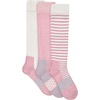 Hanes Women’s Over-the-calf Socks W/Mild Graduated Compression, Absolute Wellness Non-binding Cushioned Socks, 3-pack(Pink/Tan/Green)