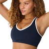 Hanes Women’s Racerback Sports Bra, Moisture-Wicking Stretch Activewear(Basic Navy)