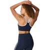 Hanes Women’s Racerback Sports Bra, Moisture-Wicking Stretch Activewear(Basic Navy)