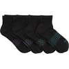 Hanes Women’s Socks, 4-pack, Absolute Active Cushioned Moisture-wicking Best Women’s Socks, Crew, Ankle and No Show(Black)