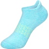 Hanes girls Socks Pack, Ankle, Crew, No Show 6 Pairs, Absolute Active Cushioned Ankle Socks for Girls(Blue/Green – Heel Shield)