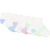 Hanes girls Socks Pack, Ankle, Crew, No Show 6 Pairs, Absolute Active Cushioned Ankle Socks for Girls(Lavender/White – Ankle)