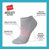 Hanes girls Socks Pack, Ankle, Crew, No Show 6 Pairs, Absolute Active Cushioned Ankle Socks for Girls(White/Purple – No Show)