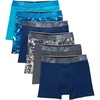 Hanes Boys’ Moves Performance Underwear Boxer Brief, 6-Pack, Mesh Pouch Moisture Wicking Boxer Briefs(Blue/Grey – 6 Pack)