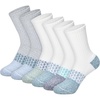 Hanes Boy’s Socks, Ankle, Crew, & No Show 6-pack, Absolute Active Cushioned Sports Socks for Boys, Moisture-wicking Athletic(Blue/White – Crew)