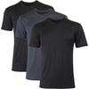 Hanes Men’s Moves Mesh T-Shirt, X-Temp Moisture-Wicking Tee(Black/Grey)
