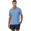 Hanes Men’s Moves Performance Polo, Short Sleeve Polo Shirt for Men, Moisture-Wicking(Blue Dive)