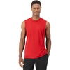 Hanes Men’s Moves Tank, Performance Tank for Men, Moisture-Wicking Tank Top, 4-Way Stretch(Holly Berry Red)