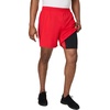 Hanes Men’s Moves Workout Shorts with Boxer Brief Liner & Total Support Pouch, Moisture-Wicking Shorts, 7” Inseam(Holly Berry Red)