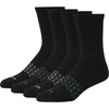 Hanes Men’s Socks, Absolute Comfort Cushioned Moisture-wicking Seamless Toe, 4 Pack, Ankle, Crew and Heel Shield Socks(Black – Crew)