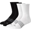 Hanes Men’s Socks, Absolute Comfort Cushioned Moisture-wicking Seamless Toe, 4 Pack, Ankle, Crew and Heel Shield Socks(White / Black – Crew)