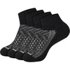 Hanes Men’s Socks Pack, 4-pair Pack, Absolute Run Cushioned Heel-shield Tab Moisture-wicking Men’s Socks(Black – Ankle)