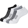 Hanes Men’s Socks Pack, 4-pair Pack, Absolute Run Cushioned Heel-shield Tab Moisture-wicking Men’s Socks(Gray/White/Black – Heel Shield)