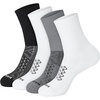 Hanes Men’s Socks Pack, 4-pair Pack, Absolute Run Cushioned Heel-shield Tab Moisture-wicking Men’s Socks(Gray/White/Black – Mid Crew)